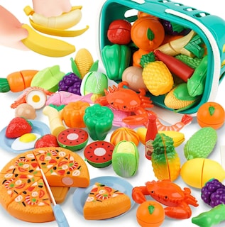 Foto 2 | Foto 2 | Xtellar Set De Cocina Educativo Para Niños Con Frutas Y Verduras Para Cortar De 70 Piezas