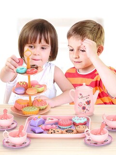 Foto 2 | Foto 2 | Venta Internacional - Juego De Té De Juguete Para Niñas Pequeñas, Princesa, Hora Del Té, Con Soporte C