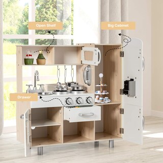 Foto 3 | Foto 3 | Set de Cocina Costzon Wooden Pretend Cooking con Accesorios - Venta Internacional