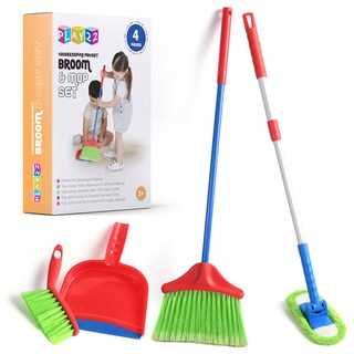 Foto 1 | Foto 1 | Set de Limpieza Play22 Kids 4 Piezas Con Escoba Mopa Cepillo Y Recogedor - Venta Internacional