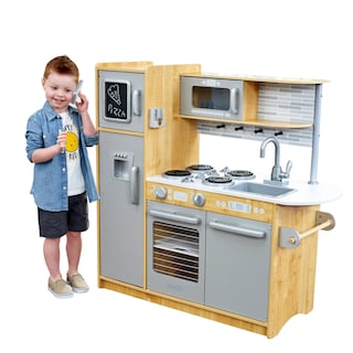 Foto 1 | Foto 1 | Play Kitchen Kidkraft Uptown De Madera Natural Con Accesorios - Venta Internacional.