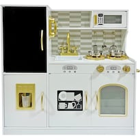 Cocina de Juguete Little Monkey de Madera Moderna Accesorios Blanca Infantil