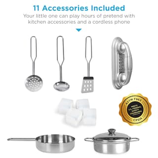 Foto 4 | Foto 4 | Juego De Simulación De Madera Toy Kitchen Best Choice Products Con Accesorios - Venta Internacional.