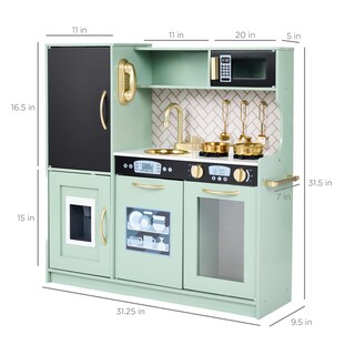 Foto 7 | Foto 7 | Juego De Simulación De Madera Toy Kitchen Best Choice Products Con Accesorios - Venta Internacional.