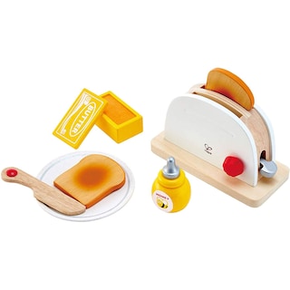 Foto 2 | Foto 2 | Set De Tostadora Pretend Play En Forma De Madera Blanca Para Niños En Edad Preescolar - Venta Internacional.