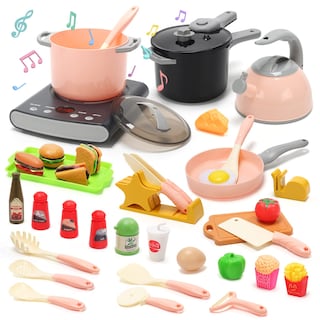 Foto 1 | Foto 1 | Juego De Accesorios De Cocina Play Cute Stone Kids Con Placa De Cocina, 37 Piezas - Venta Internacional.