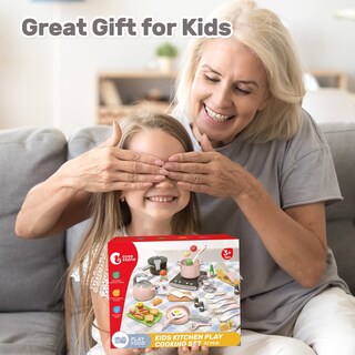 Foto 7 | Foto 7 | Juego De Accesorios De Cocina Play Cute Stone Kids Con Placa De Cocina, 37 Piezas - Venta Internacional.
