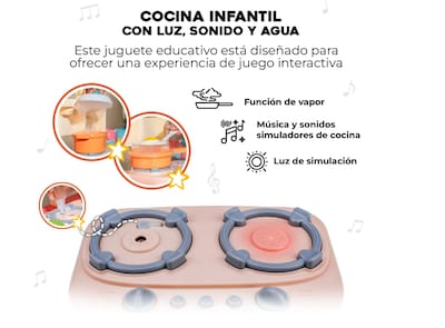 Foto 5 | Foto 5 | Cocina Infantil Juguete Niños Con Luz Sonido + 53 Accesorios