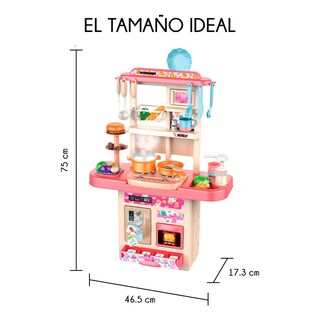 Foto 2 | Foto 2 | Cocina Infantil Para Niñas Luz Sonido 40 Piezas Eo Safe Imports Esi-20987 Rosa