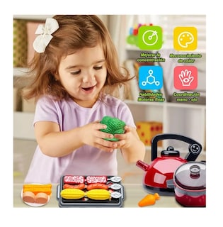 Foto 5 | Foto 5 | Juguetes de Cocina BELUG para Niños Utensilios Cocina Comida Rojo 61 Piezas