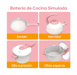 Foto 4 | Foto 4 | Kit de Juguetes de Cocina para Niña Utensilios con Sonido 55 Piezas