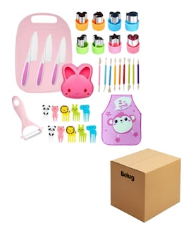 Foto 1 | Foto 1 | Juego De Cuchillos Belug De Cocina Seguros Para Niños 34 Pzs Rosa Colores