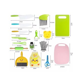 Foto 2 | Foto 2 | Juego De Cuchillos Belug De Cocina Seguros Para Niños 34 Pzs Rosa Colores