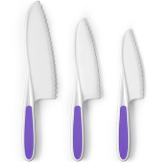 Foto 1 | Foto 1 | Juego De Cuchillos Zulay Kids De 3 Piezas Para Cocinar Y Hornear De Verdad, Color Morado - Venta Internacional.