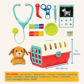 Foto 5 | Foto 5 | Mini Veterinario Battat De Vet Playset Con Perro De Peluche Y Transportín De Más De 2 Años - Venta Internacional.