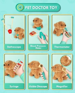 Foto 2 | Foto 2 | Set De Juego Doctor Kit Lehoo Castle Vet Con Bolsa Para Perros Para Niños De 3 A 8 Años - Venta Internacional.