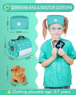 Foto 4 | Foto 4 | Set De Juego Doctor Kit Lehoo Castle Vet Con Bolsa Para Perros Para Niños De 3 A 8 Años - Venta Internacional.