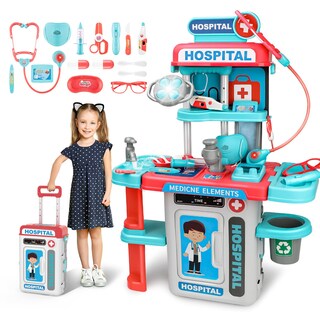 Foto 1 | Foto 1 | Set Doctor Kit Deao Pretend Medical Station Para Niños (rosa) - Venta Internacional.