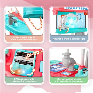 Foto 2 | Foto 2 | Set Doctor Kit Deao Pretend Medical Station Para Niños (rosa) - Venta Internacional.