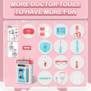 Foto 3 | Foto 3 | Set Doctor Kit Deao Pretend Medical Station Para Niños (rosa) - Venta Internacional.
