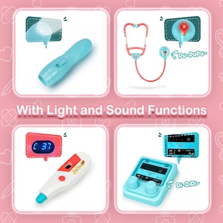 Foto 4 | Foto 4 | Set Doctor Kit Deao Pretend Medical Station Para Niños (rosa) - Venta Internacional.