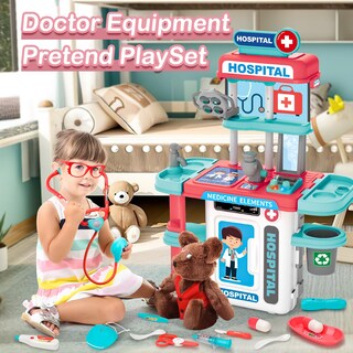 Foto 6 | Foto 6 | Set Doctor Kit Deao Pretend Medical Station Para Niños (rosa) - Venta Internacional.