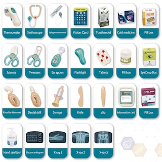 Foto 5 | Foto 5 | Doctor Kit Pofjoeq Deluxe, Estación Médica Simulada De 26 Piezas - Venta Internacional.