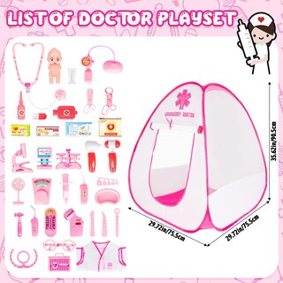 Foto 5 | Foto 5 | Kit Médico Y Juguete De Dentista Play Tent Deao Para Niños, 35 Unidades - Venta Internacional.