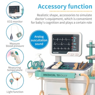 Foto 5 | Foto 5 | Juguete Doctor Kit Deejoy Para Niños Con Carrito Médico Y 28 Accesorios - Venta Internacional.