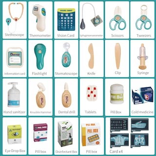 Foto 6 | Foto 6 | Juguete Doctor Kit Deejoy Para Niños Con Carrito Médico Y 28 Accesorios - Venta Internacional.