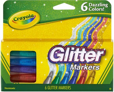 Foto 1 | Foto 1 | Venta Internacional- Marcadores Crayola Glitter, Colores Surtidos, Regalo, 6 Condes (58-8629)