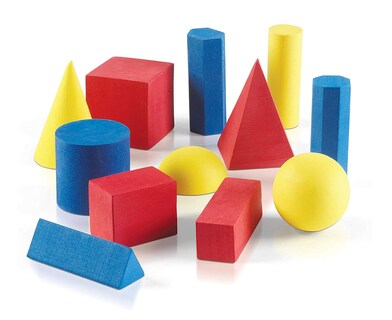Foto 1 | Foto 1 | Venta Internacional- Hand2mind 40133 Bloques Geométricos Sólidos De Espuma, Colores Surtidos, Formas 3d (juego De 12)