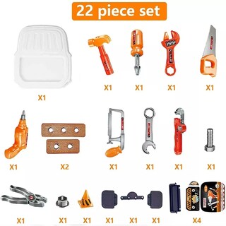 Foto 3 | Foto 3 | Herramientas de Juguete BELUG color Naranja con Mochila para Niños 22 PZAS