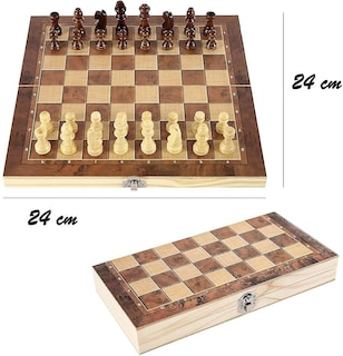 Foto 4 | Foto 4 | Venta Internacional - Juego De Ajedrez Plegable De Madera Tradicional Para Adultos/niños