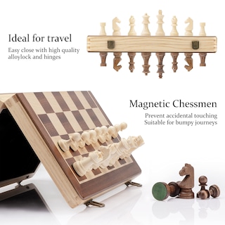 Foto 3 | Foto 3 | Venta Internacional - Juego De Ajedrez Magnético De Madera A&a De 15 Pulgadas, Tablero Plegable, Piezas De Ajedrez Staunto