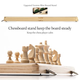 Foto 4 | Foto 4 | Venta Internacional - Juego De Ajedrez Magnético De Madera A&a De 15 Pulgadas, Tablero Plegable, Piezas De Ajedrez Staunto
