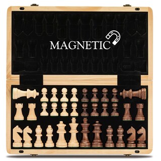 Foto 1 | Foto 1 | Juego De Ajedrez A&a 15, Tablero Plegable Magnético De Madera Con Tamaño King De 3 Cm - Venta Internacional.