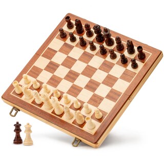 Foto 2 | Foto 2 | Juego De Ajedrez A&a 15, Tablero Plegable Magnético De Madera Con Tamaño King De 3 Cm - Venta Internacional.