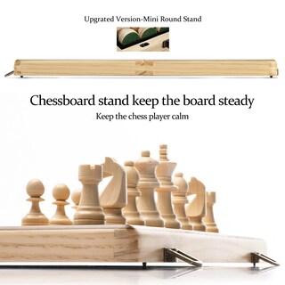 Foto 4 | Foto 4 | Juego De Ajedrez A&a 15, Tablero Plegable Magnético De Madera Con Tamaño King De 3 Cm - Venta Internacional.
