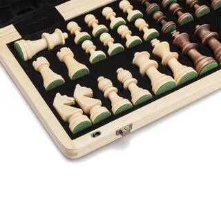 Foto 7 | Foto 7 | Juego De Ajedrez A&a 15, Tablero Plegable Magnético De Madera Con Tamaño King De 3 Cm - Venta Internacional.