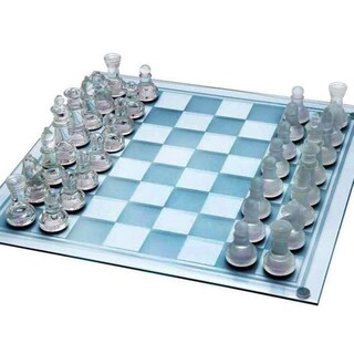 Foto 1 | Foto 1 | Juego De Ajedrez Crystal Big De 35 X 35 Cm Con Base De Espejo Aa08 - Venta Internacional.