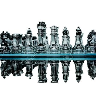 Foto 3 | Foto 3 | Juego De Ajedrez Crystal Big De 35 X 35 Cm Con Base De Espejo Aa08 - Venta Internacional.