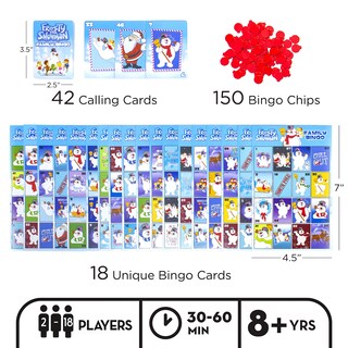 Foto 2 | Foto 2 | Juego de Bingo Aquarius Frosty The Snowman Family con 18 Cartas - Venta Internacional
