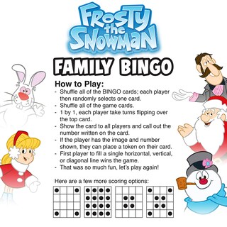 Foto 3 | Foto 3 | Juego de Bingo Aquarius Frosty The Snowman Family con 18 Cartas - Venta Internacional