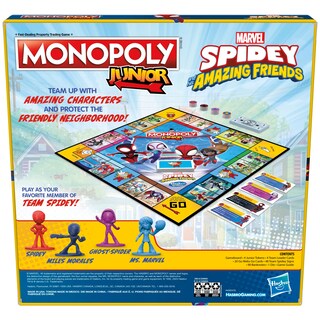 Foto 2 | Foto 2 | Juego de Mesa Hasbro Gaming Monopoly Junior Marvel Spidey 5+ - Venta Internacional