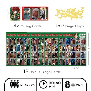 Foto 2 | Foto 2 | Juego De Bingo Aquarius Christmas Vacation Family Con 18 Cartas - Venta Internacional.