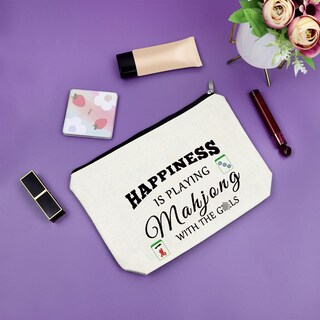 Foto 7 | Foto 7 | Bolsa De Cosméticos Sazuwu Mahjong, Bolsa De Maquillaje De Regalo Para Amantes Del Mahjong - Venta Internacional.