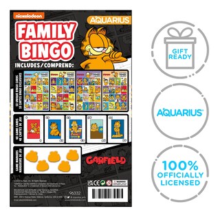 Foto 7 | Foto 7 | Juego De Bingo Aquarius Garfield Family Con 18 Tarjetas De Bingo De 2 A 18 - Venta Internacional.