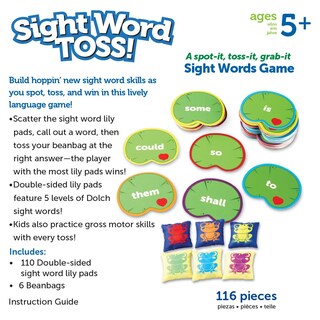 Foto 6 | Foto 6 | Recursos De Aprendizaje De Juegos De Mesa Sight Word Games Toss 5 Años O Más - Venta Internacional.