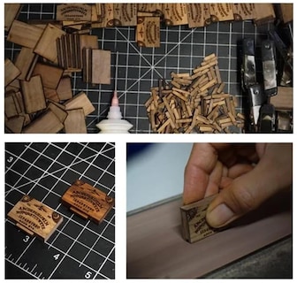 Foto 6 | Foto 6 | Pizarra En Miniatura Con Cajón Para Ouija, Madera, Color Marrón - Venta Internacional.
